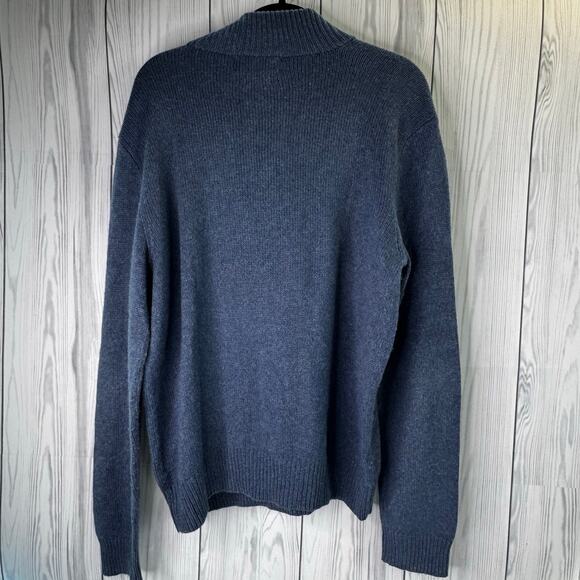 Polo Ralph Lauren Men’s Silk Cashmere Quarter Zip Sweater Light Blue Size Large - Picture 4 of 7